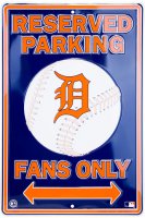 Detroit Tigers Fan Metal Parking Sign