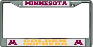 Minnesota Golden Gophers Chrome License Plate Frame