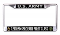 U.S. Army Retired Sergeant First Class Silver Letters Frame