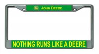 Nothing Runs like A Deere Photo License Plate Frame