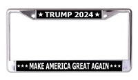 Trump 2024 Make America Great Again Chrome License Plate Frame