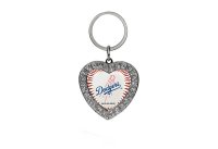 Los Angeles Dodgers Bling Rhinestone Heart Key Chain