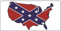 Confederate Flag On United States Photo License Plate