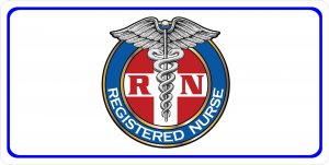 Registered Nurse Centered White Photo License Plate