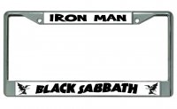 Black Sabbath Iron Man Chrome License Plate Frame