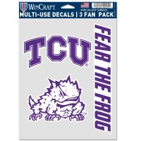 TCU Horned Frogs 3 Fan Pack Decals