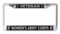 U.S. Army Women's Corps Veteran Chrome License Plate Frame