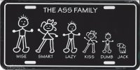 The Ass Family License Plate
