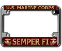 U.S. Marine Corps Semper Fi Chrome Motorcycle Frame