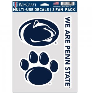 Penn State Nittany Lions 3 Fan Pack Decals