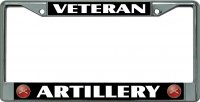 Veteran Artillery Chrome License Plate Frame