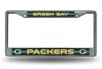 Green Bay Packers Glitter Chrome License Plate Frame