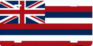 Hawaii State Flag Metal License Plate