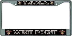 U.S.M.A. West Point Chrome License Plate Frame