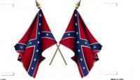 Confederate Crossed flags License Plate