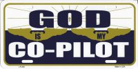 God Is My Co Pilot License Plate
