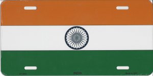 India Flag License Plate