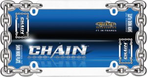 Double Panel Chain Link License Plate Frame