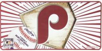 Philadelphia Phillies Retro Logo Metal License Plate