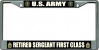 U.S. Army Retired Sergeant First Class Chrome Frame