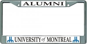 University Of Montreal Alumni Chrome License Plate Frame