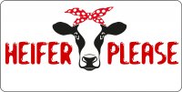 Heifer Please Photo License Plate