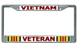 Vietnam Veteran #3 Chrome License Plate Frame