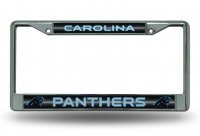 Carolina Panthers Glitter Chrome License Plate Frame