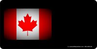 Canadian Flag Offset Photo License Plate