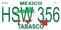 Mexico Tabasco Photo License Plate