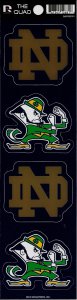 Notre Dame Fighting Irish Quad Decal Set