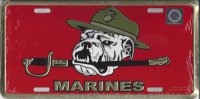 Marines Bulldog License Plate