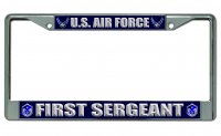 U.S. Air Force First Sergeant Photo License Plate Frame