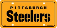 Pittsburgh Steelers Yellow Metal License Plate #2
