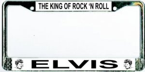 Elvis--King OF Rock 'N Roll Photo License Plate Frame