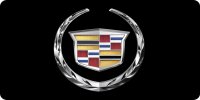 Cadillac Emblem On Black Photo License Plate