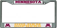 Minnesota Golden Gophers Chrome License Plate Frame