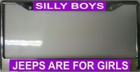 Silly Boys Jeeps Are For Girls Frame Purple