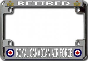 Retired Royal Canadian Air Force Chrome Motorcycle Frame