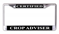 Certified Crop Advisor Chrome License Plate Frame
