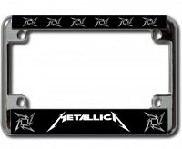 Metallica Multi Logo Chrome Motorcycle License Plate Frame