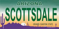Arizona Scottsdale Photo License Plate