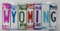 Wyoming Cut Style Metal License Plate