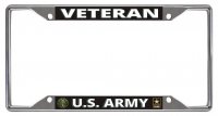 U.S. Army Veteran Every State Chrome License Plate Frame