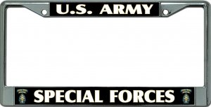 U.S. Army Special Forces #2 Chrome License Plate Frame