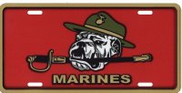 U.S. Marines Bulldog License Plate
