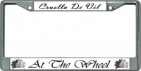 Cruella De Vil #3 Chrome License Plate Frame