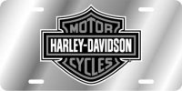 Harley-Davidson Logo Silver Laser License Plate