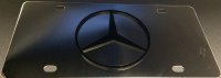 Mercedes Black Logo Stainless Steel License Plate