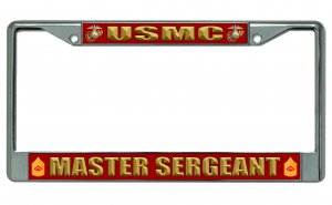 USMC Master Sergeant Photo License Plate Frame